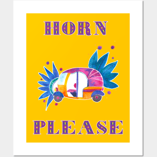 Horn Please groovy rickshaw Posters and Art